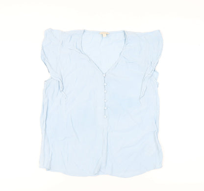 Womens UK Size M Monsoon Blue Basic Blouse