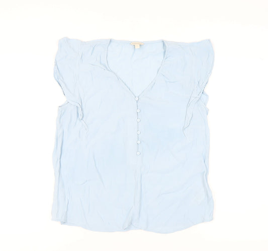 Womens UK Size M Monsoon Blue Basic Blouse