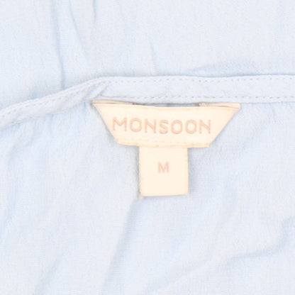 Womens UK Size M Monsoon Blue Basic Blouse
