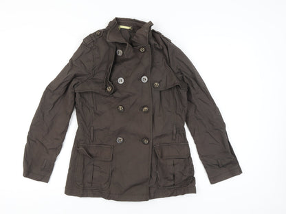 Womens UK Size 8 Marks and Spencer Brown Trench Coat