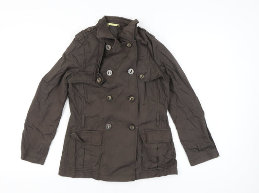 Womens UK Size 8 Marks and Spencer Brown Trench Coat