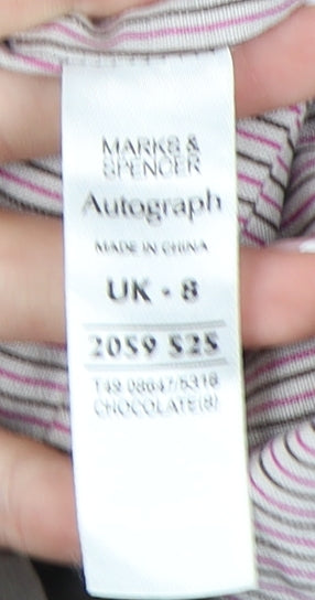Womens UK Size 8 Marks and Spencer Brown Trench Coat