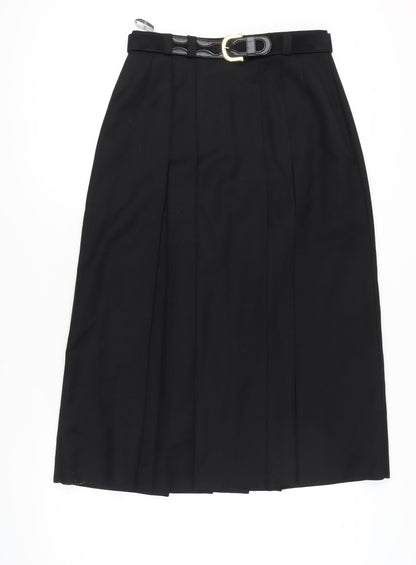 Gerry Weber Women's Black Midi Pleated Skirt Size 10