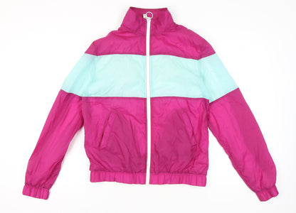 American Apparel Men's Pink Blue Windbreaker Jacket M