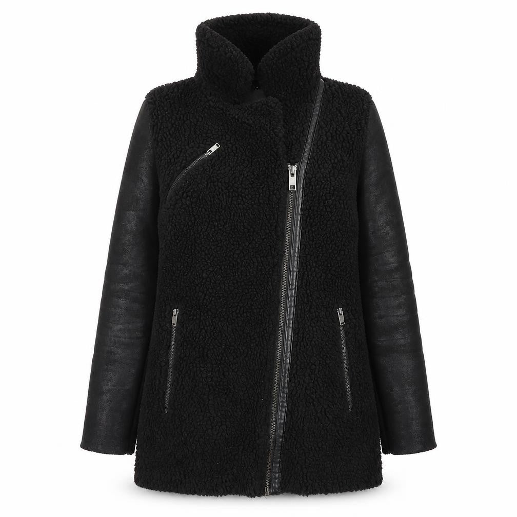 Womens UK Size XS Only Black Biker Coat