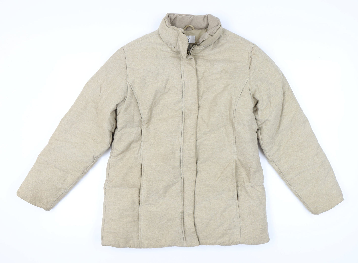 Next Women's Beige Puffer Jacket Size 10