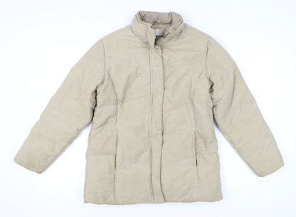 Next Women's Beige Puffer Jacket Size 10