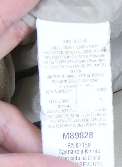 Next Women's Beige Puffer Jacket Size 10