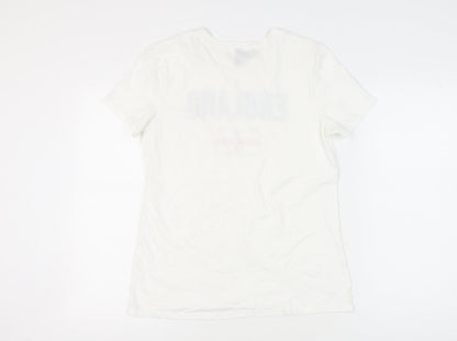 Unisex Adults UK Size M Gildan White  T-Shirt