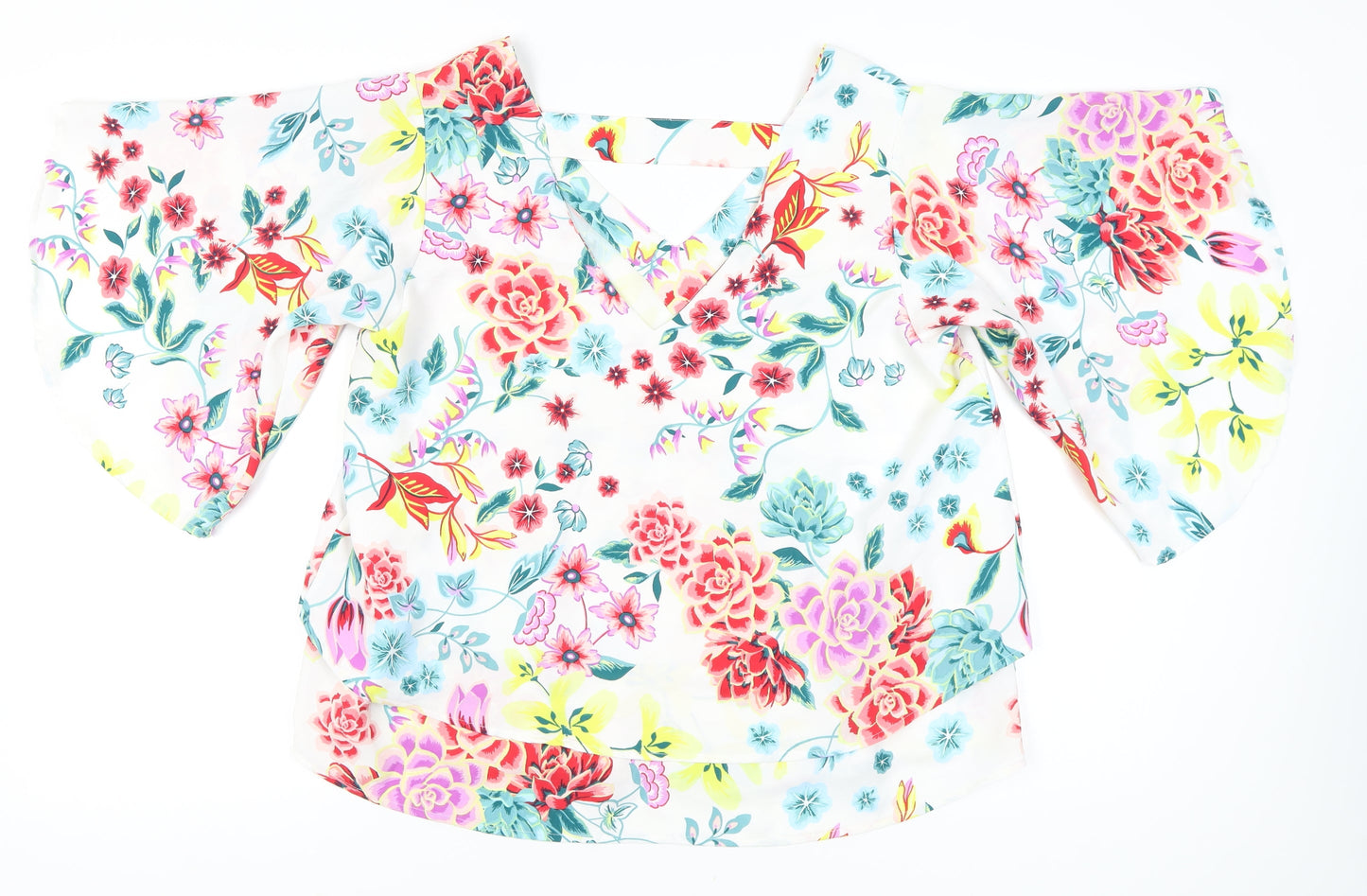 Womens UK Size 16 Marks and Spencer Multicoloured Basic Blouse