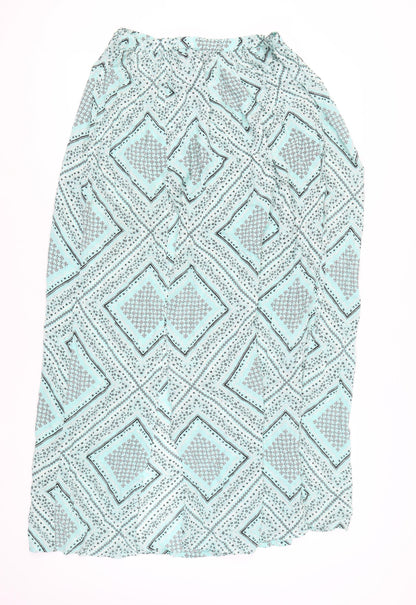 ASOS DESIGN Women's Blue Geometric Midi Skirt