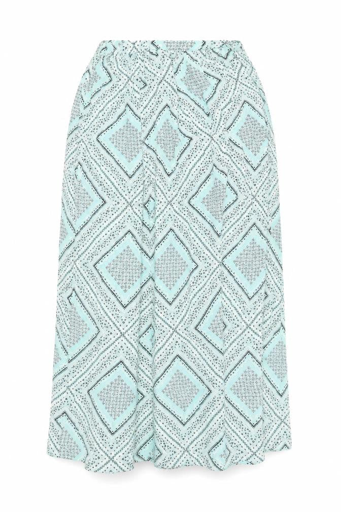 ASOS DESIGN Women's Blue Geometric Midi Skirt