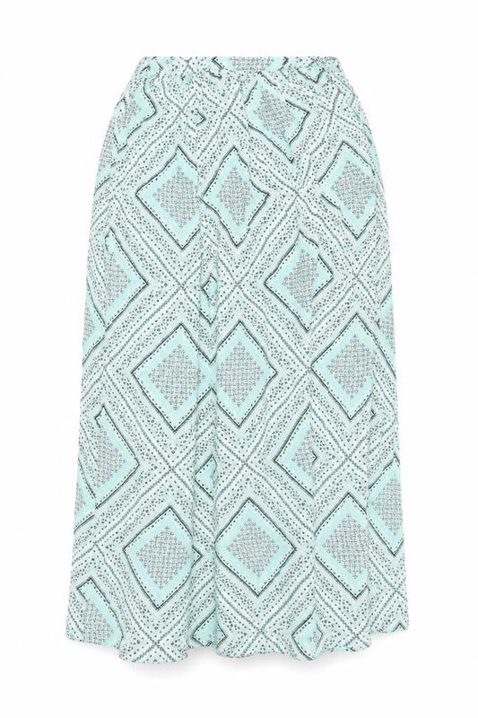ASOS DESIGN Women's Blue Geometric Midi Skirt