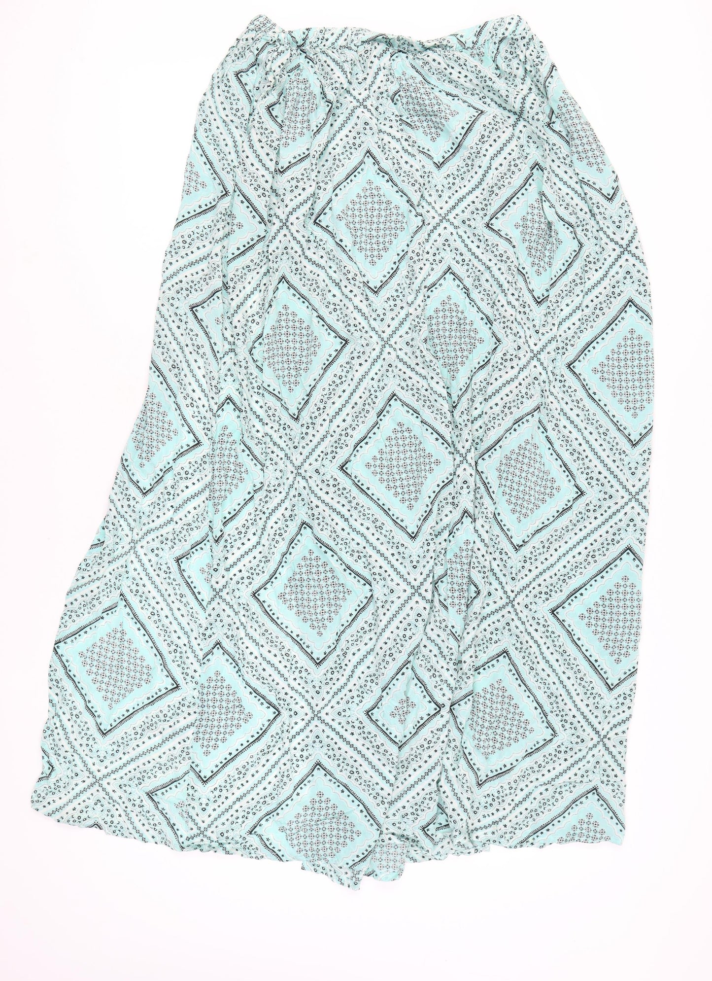 ASOS DESIGN Women's Blue Geometric Midi Skirt