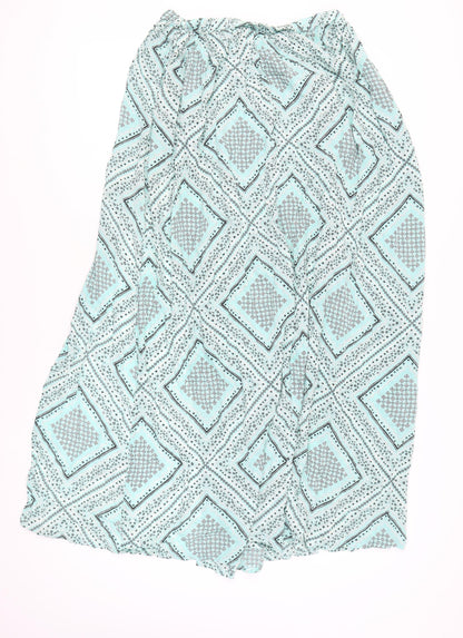 ASOS DESIGN Women's Blue Geometric Midi Skirt