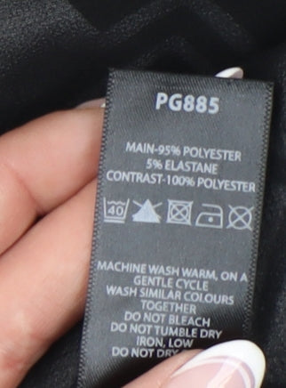 Anthology Women's Black Geometric Blouse Sleeveless UK 18