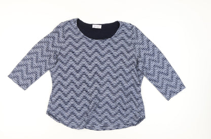 Womens UK Size 16 Marks and Spencer Blue Basic T-Shirt