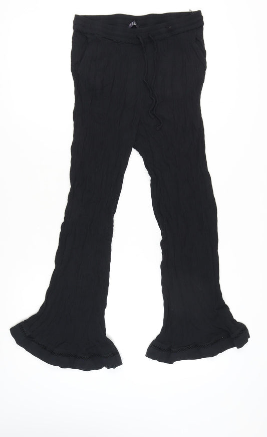 Womens UK Size 14 Marks and Spencer  Flared Black Trousers