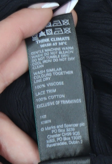 Womens UK Size 14 Marks and Spencer  Flared Black Trousers