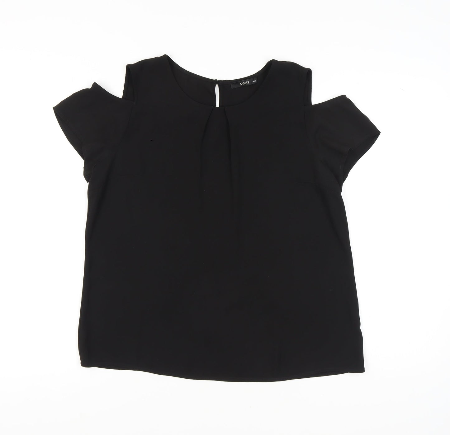 Womens UK Size 16 Oasis Black Basic Blouse