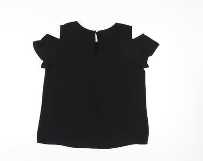 Womens UK Size 16 Oasis Black Basic Blouse
