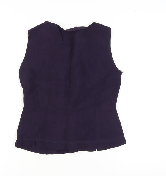 Womens UK Size 8 Country Casuals Purple Basic Blouse