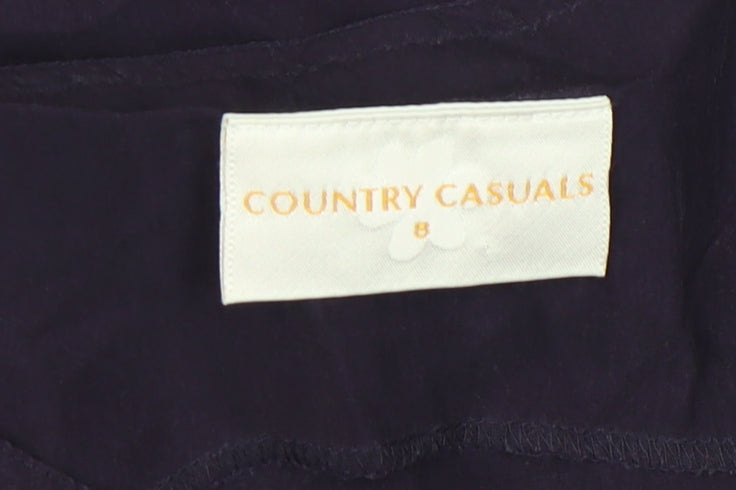 Womens UK Size 8 Country Casuals Purple Basic Blouse
