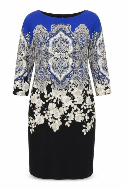 Wallis Women's Blue Black Floral Dress Size 14