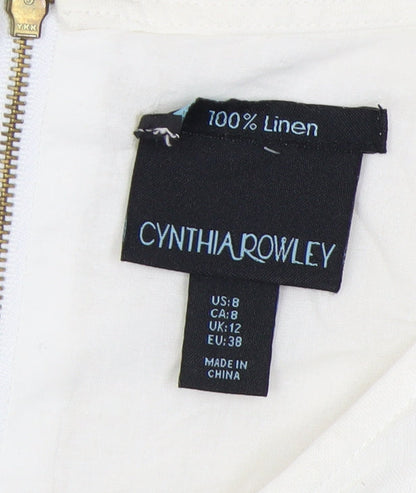 Cynthia Rowley Women’s White Sleeveless Dress Size 12