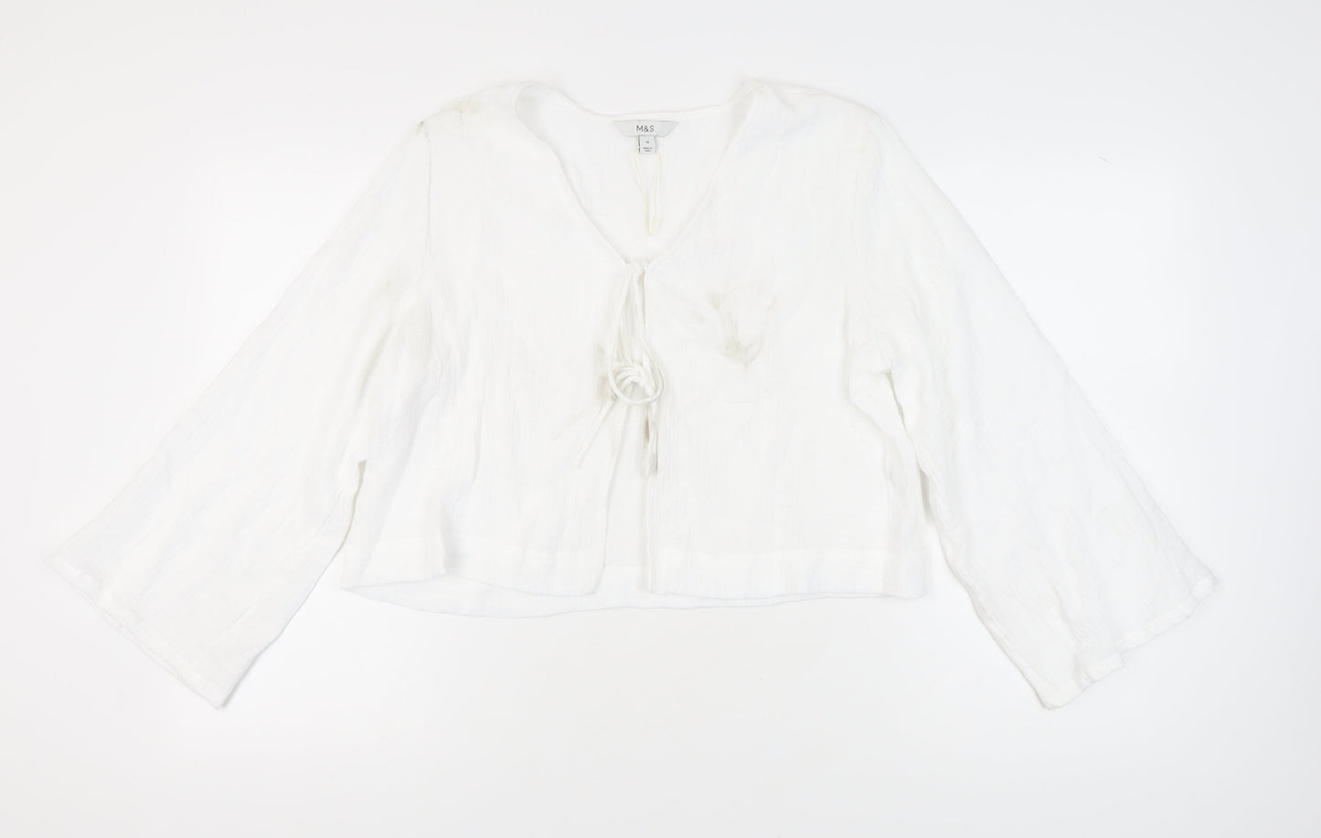Womens UK Size 16 Marks and Spencer White Basic Blouse