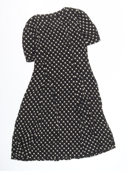 Marks and Spencer Black Geometric Women's Dress 10