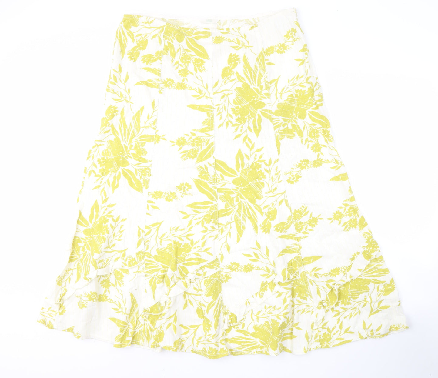 Marks and Spencer Women's Floral Linen Midi Skirt