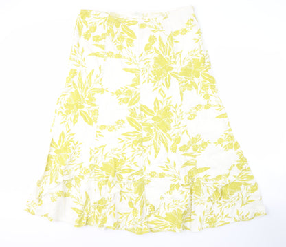 Marks and Spencer Women's Floral Linen Midi Skirt