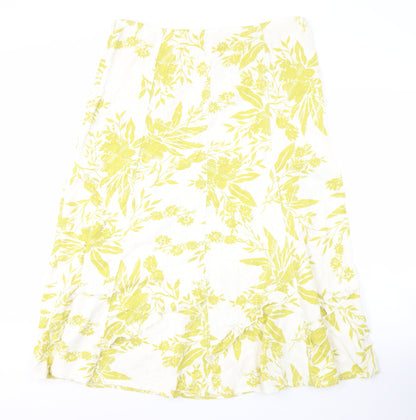 Marks and Spencer Women's Floral Linen Midi Skirt