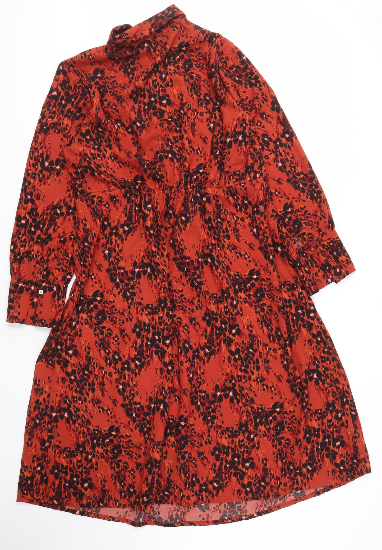 JD WILLIAMS Red Animal Print Women's Dress Size 18