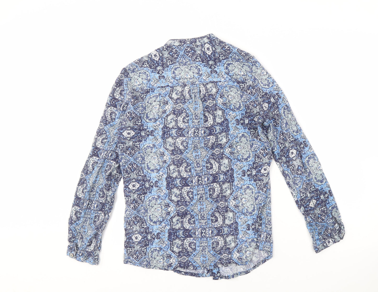 Womens UK Size 10 Isle Essentials Blue Basic Blouse