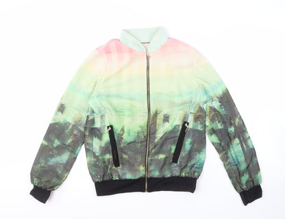 Womens UK Size 6 Ted Baker Multicoloured Bomber Jacket
