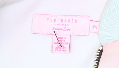 Womens UK Size 6 Ted Baker Multicoloured Bomber Jacket