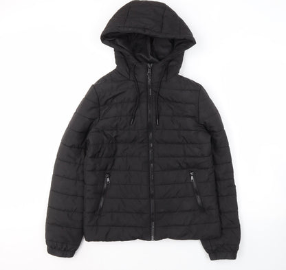 Womens UK Size 8 New Look Black Puffer Jacket
