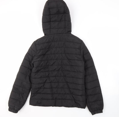 Womens UK Size 8 New Look Black Puffer Jacket