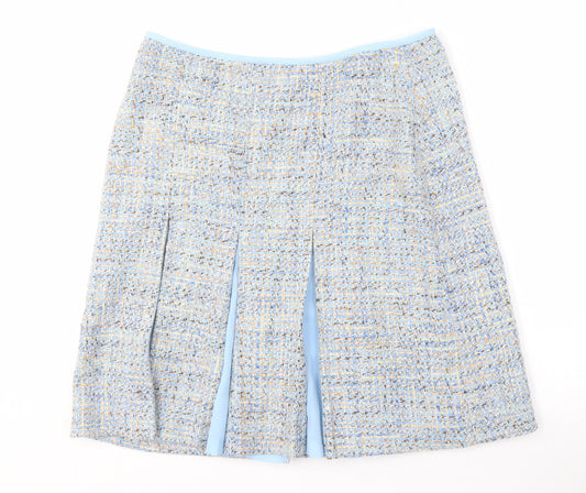 Laura Ashley Women's Blue Tweed Skirt Size 16