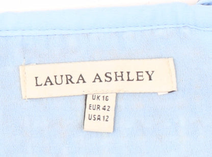 Laura Ashley Women's Blue Tweed Skirt Size 16