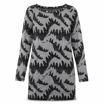 French Connection Women's Grey Black Shift Dress Size 12