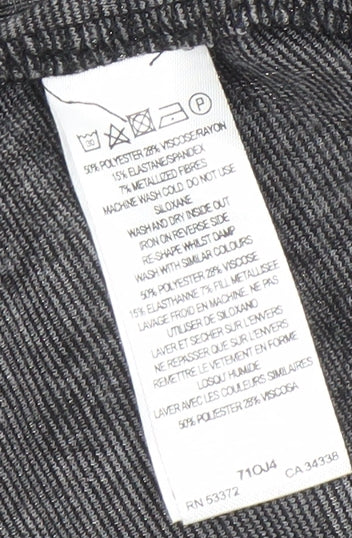 French Connection Women's Grey Black Shift Dress Size 12