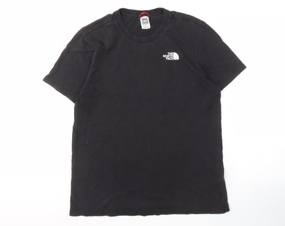 The North Face Men's Black Cotton T-Shirt, Size L, Logo Accent