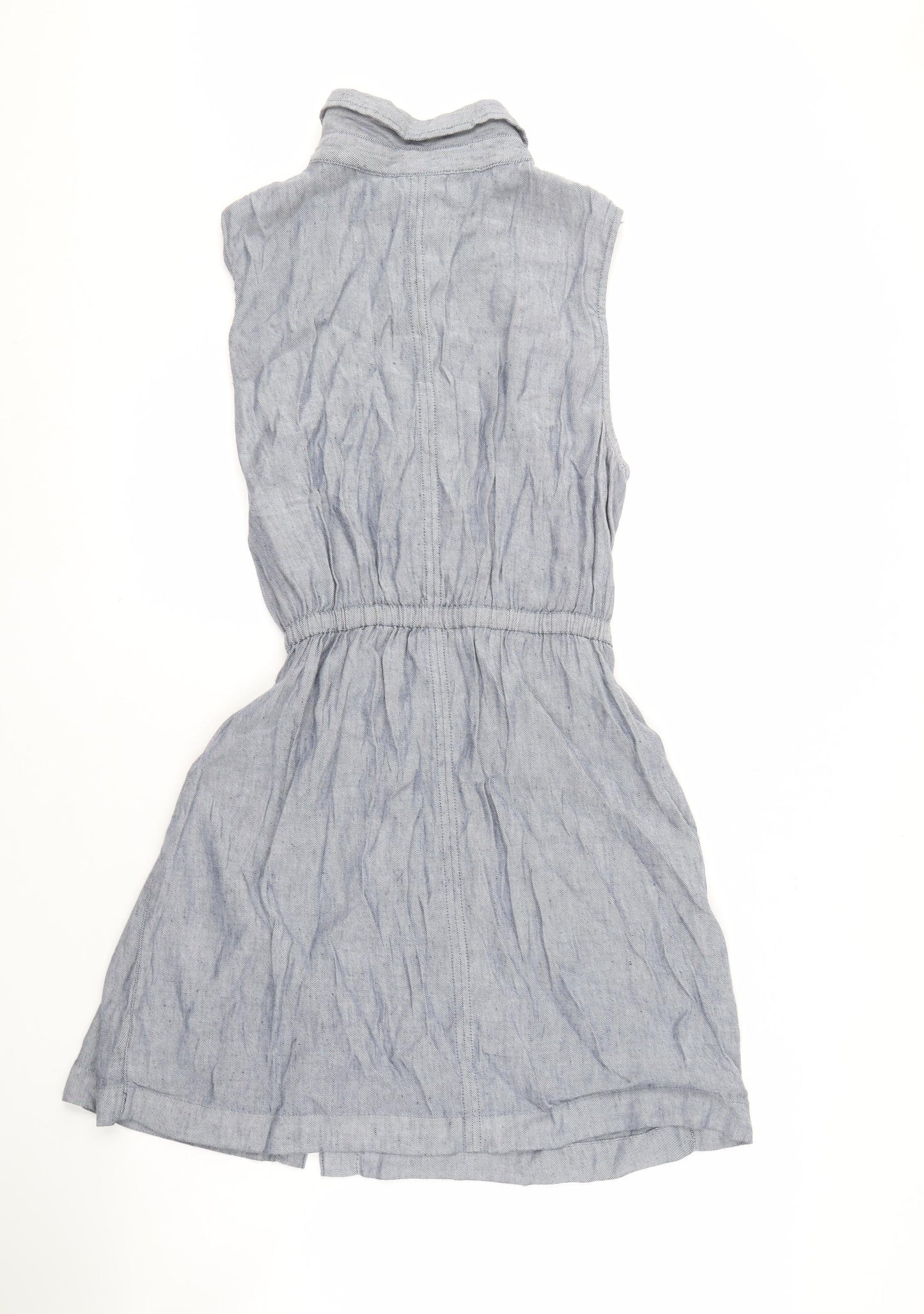 Nicole Miller Women's Blue Collared Shirt Dress Size 14