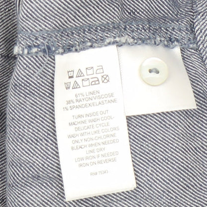 Nicole Miller Women's Blue Collared Shirt Dress Size 14