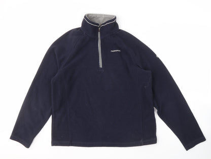 Mens UK Size M Craghoppers Blue 1/4 Zip Sweatshirt