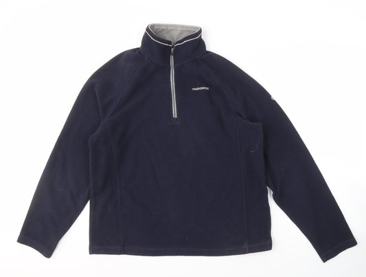 Mens UK Size M Craghoppers Blue 1/4 Zip Sweatshirt