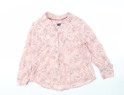 Maine New England Women's Pink Floral Button-Up Shirt